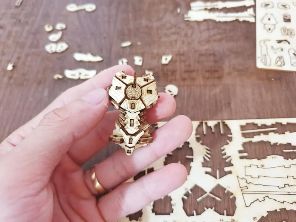 Wooden Robot Model