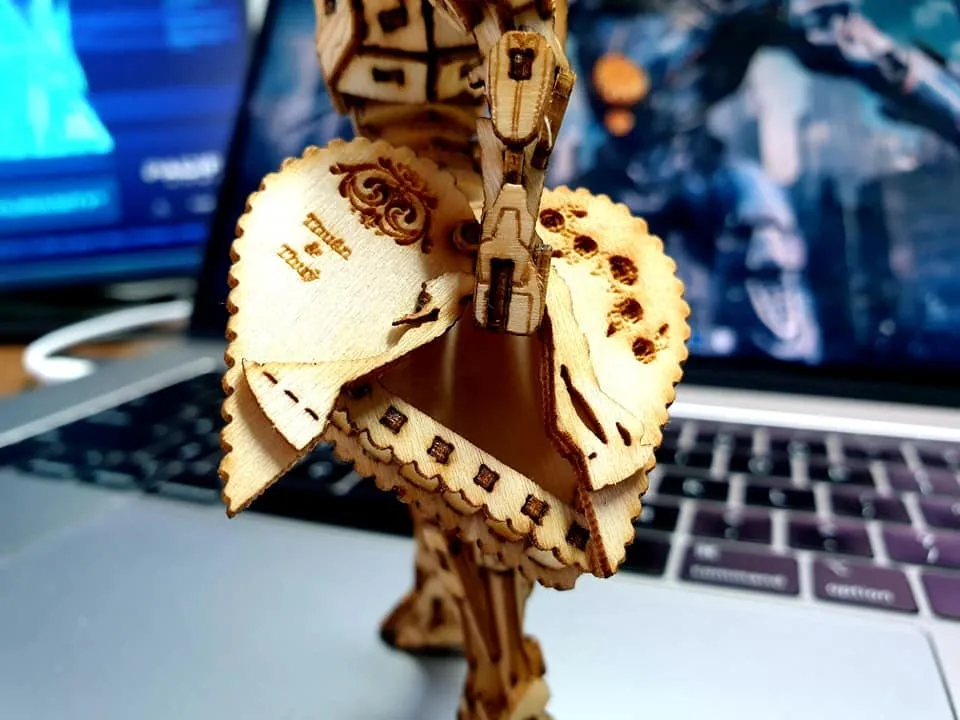 Wooden Robot Model
